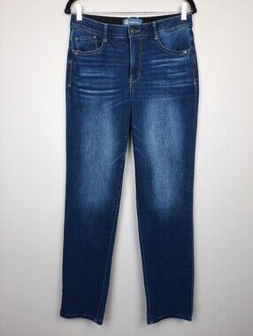 Democracy Absolution Dark Wash High Rise Comfort Waist Straight Leg Jeans size 8